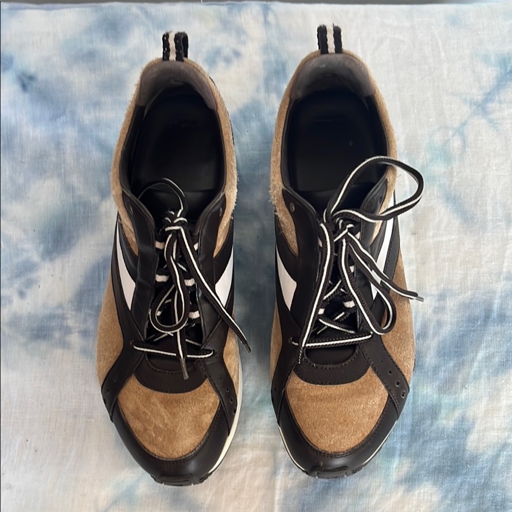 Bally Acandi Suede/Leather Trainers Brown Tan White Sneakers Size 6.5 EU 36.5 - Picture 4 of 11
